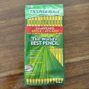 Ticonderoga Pencils Pre-Sharpened Wooden‎ 2.2mm #2 Soft Lead 72/Pack School